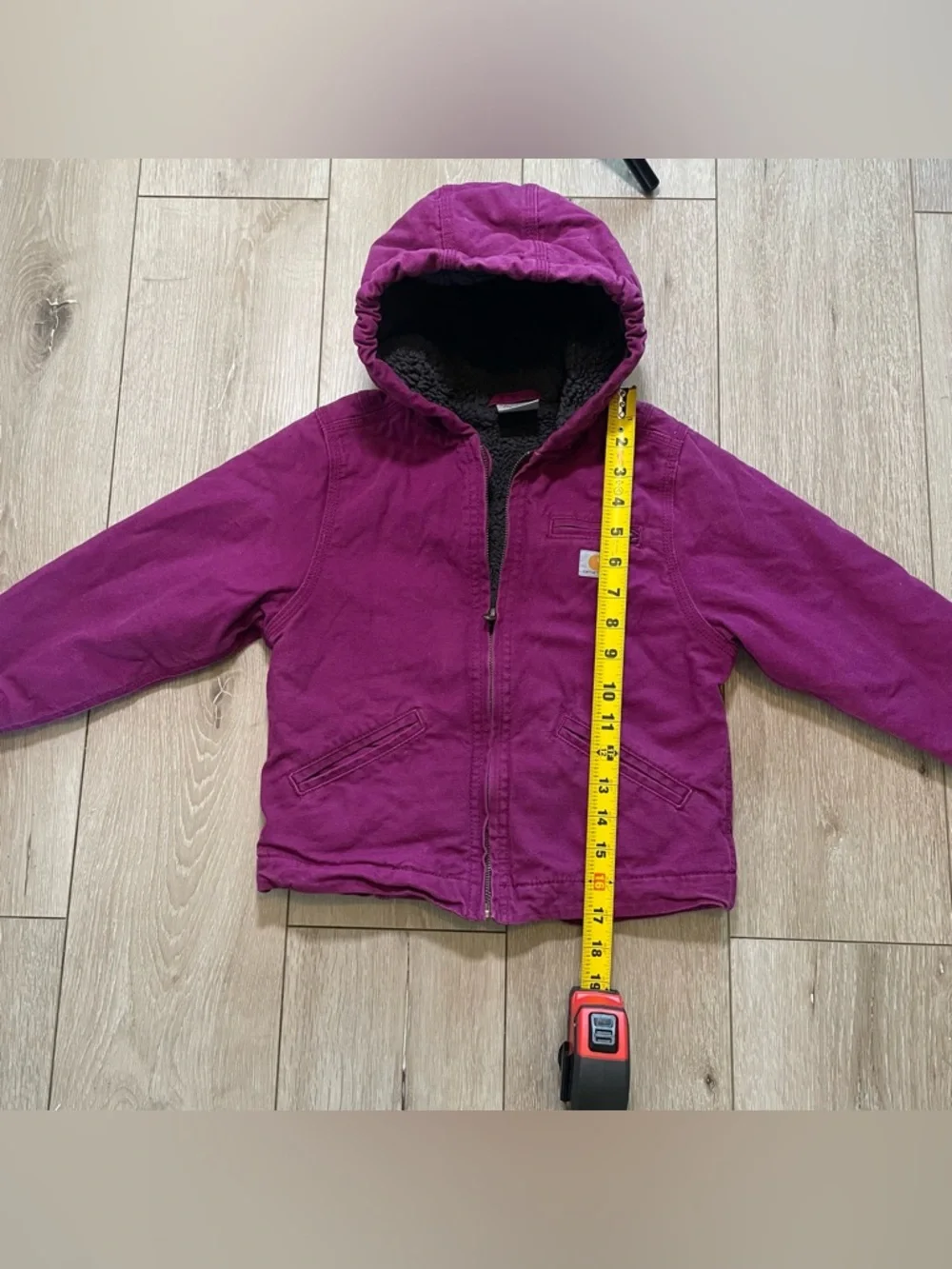 Carhartt Kids Plum Sherpa-Lined‎ Sierra Jacket Girls Workwear Gorpcore Coat 4-5